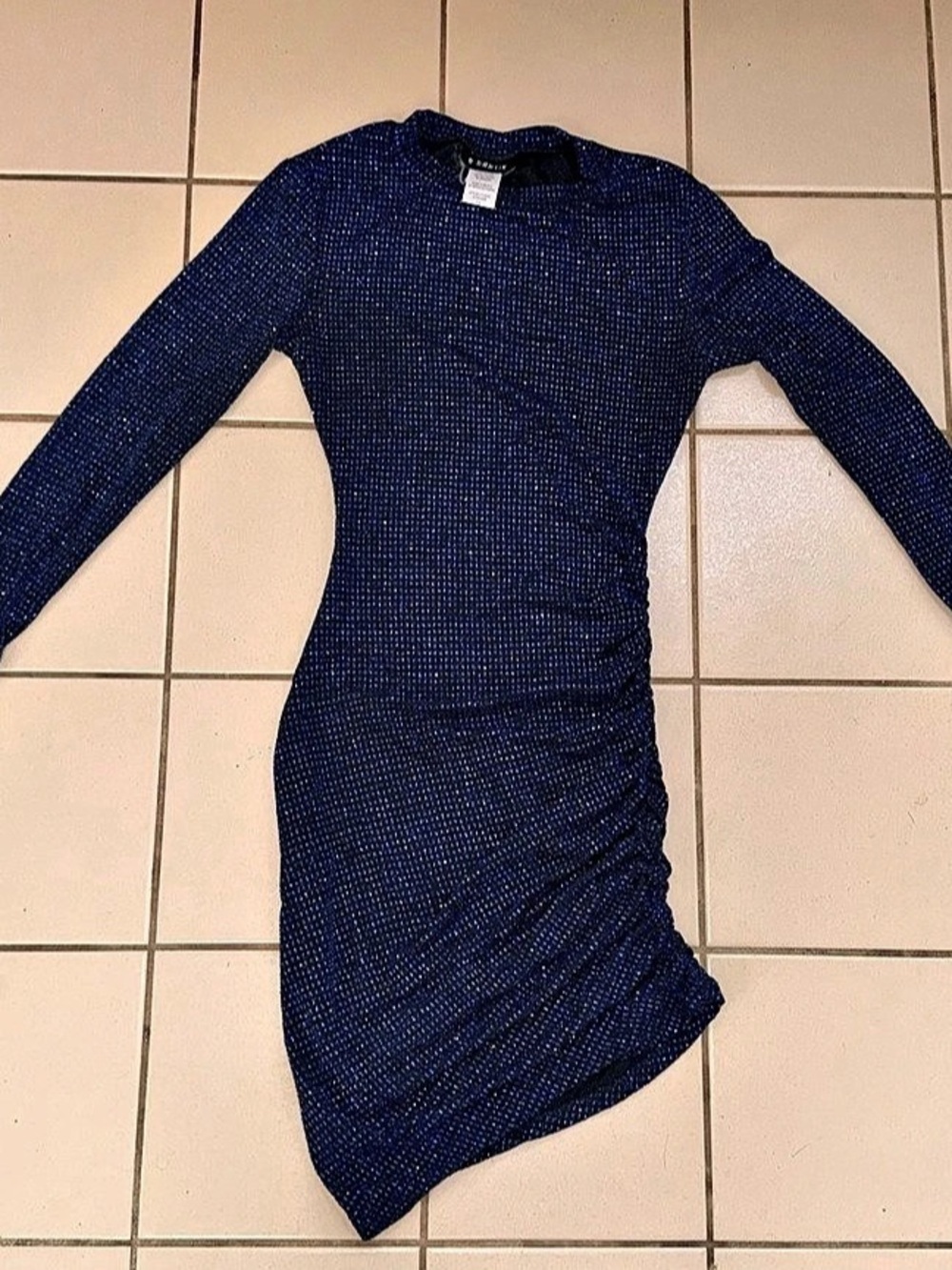 B. DARLIN Women's Blue Glitter Mini Dress Size XS